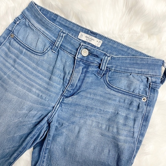 Abercrombie & Fitch Super Stretch Jean Leggings Light Wash Jeggings Size 2S - Picture 3 of 6